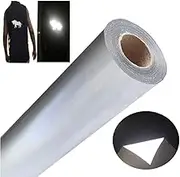 FUNKAKA Heat Transfer Vinyl Roll - 12 Inch x 40 Feet Reflective HTV, Light Gray Reflective Vinyl Easy to Cut & Weed DIY Design Reflective Iron on Vinyl for T-Shirts (Reflective)