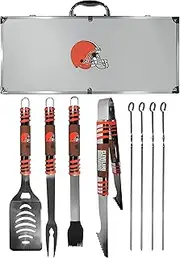 Siskiyou unisex Denver Broncos 8 pc Tailgater BBQ Set F8BQ020-P, unisex, Cleveland Browns 8 pc Tailgater BBQ Set, F8BQ025, Gray, Set of 8