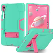 MCC Stylish Shockproof Samsung Galaxy Tab S9 FE+ Plus 12.4 Case Cover X610 [Light Blue+Magenta]