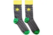 Nirvana Yellow Happy Face Crew Socks