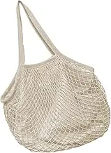 Cotton String Bags - Mesh Net Shoulder Bag for Shopping | Washable Stretchable Shoulder Tote with Lining Large Capacity Produce Organizer for Vegetable Fruit Shopping