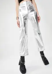 [dELiA*s by Dolls Kill] Claim To Fame Metallic Pants