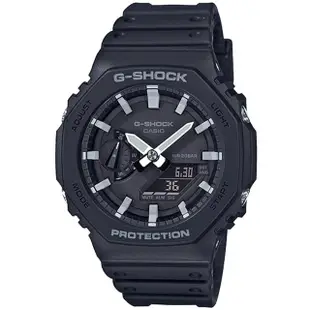 【CASIO 卡西歐】G-SHOCK 八角農家橡樹雙顯手錶 母親節 禮物(GA-2100-1A)