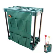 Garden Tool Storage Rack Stand with Pockets