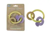 Koala Dream Textured Silicone Key Teether - Purple | Baby Teething Toy, BPA-Free