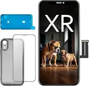 XLX For iPhone XR Screen Replacement+ Tempered glass+Case+Waterproof