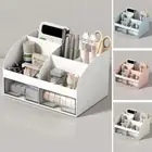 Plastic Desktop Storage Box White/Blue/Pink Sundries Organizer Debris