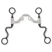 Myler Black Steel Long Shank Correctional Ported Barrel Bit