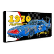 1970 Plymouth Superbird Race Car Design Wood Key Hanger