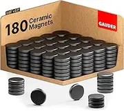 Black Magnets for Crafts (0.87" x 0.2") | 90x Ceramic Industrial Magnets Strong | Ferrite Magnets for Fridges, Whiteboards and Notice Boards