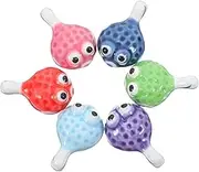 TINEASUR 6pcs Puffer Shape Ceramic Chopsticks Rack Holder Cute Tabletop Spoon Rest for Dining Decor Non Slip Fork Rest Smooth Touch Easy to Clean Design