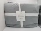 NEW Crate & Barrel Organic Cotton King Sheet Set in Misty Blue