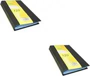 NUOBESTY 2pcs 120 Business Book Business Album Holder Credit Case Leather Book Case