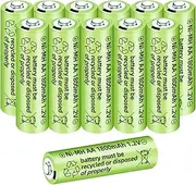 12PCS 1.2V 1800mAh Ni-MH AA Battery Suitable for Wireless Microphones, Electric Toys, RC Mice, Calculators, Razors, Keyboards, Household Appliances, Solar Lamp Rechargeable Batteries