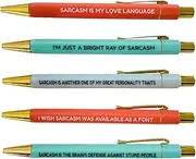 Sarcastic Pens | Smooth Writing Funny Pens for Adults Sarcasm | Snarky Pens, Funny Office Pens, Funny Sarcastic Ballpoint Pens Colleague, Co-Worker Pochy