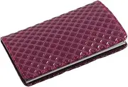 [XYZOOM] XYWHPGV Faux Leather Coated Argyle Pattern Amaranth Business Card Case(2b0aa b26de 8e19b a974f aac00 239a9