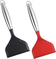 UTHCLO 2Pcs Kitchen Spatula Non Stick Cooking Turner for Pancakes Steak Food Grade with Comfortable Handle for Home Restaurant Use