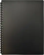 Bantex, Refillable Display Book A4, 20 Pockets, Durable PP Black Cover, Portrait