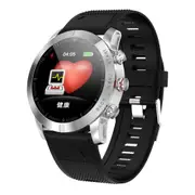 Waterproof Smart Bracelet With Call Reminder And Heart Rate Monitor Ip68 Silver Activity Trackers
