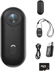Gosnap - Go Snap Camera, Wearable Mini Gosnap Body Camera with 360° Rotation Spring Clip, Wearable Action Camera, Mount Anywhere, HD 1080p/4k, for Cycling, Travel, Pets (Black,4 K)