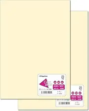 Nagatoya Shoten Na-5202 Colored Paper, Double-Sided Printing, A5, Medium Thickness, 100 Sheets, Lemon (200 Sheets)