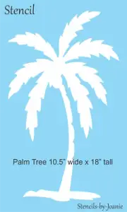 Joanie Stencil 18" tall Coconut Palm Date Tree Beach Tropical Lake Ocean Signs
