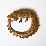 RARE Emilia Castillo Custom Made Lizard Tumbaga Pin 4" Gold/Copper