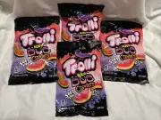 4 Bags Trolli Sour Brite Duo Crawlers Candy 6.3 oz Each - Tangy & Chewy!