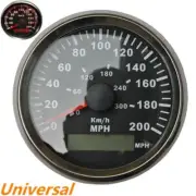 85mm GPS MPH Kmh Analogue Speedometer Digital Odo Gauge Red LED Black Bezel Auto (for: Daihatsu)