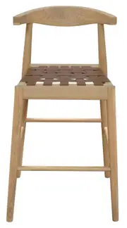 Elliot Leather Kitchen Counter Stool (Natural)