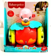Fisher-Price Paradise Pals Pull-Along Flamingo Tropical Colors Funny Sounds NEW