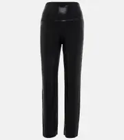 [Norma Kamali] Norma Kamali High-rise lamé pants AU 12 black