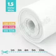 100/200/300 GSM Polyester Wadding Dacron 150cm Wide Batting Post Thermal bonded