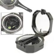 Pocket Transit Army Geology Compass Case Outdoor Hiking Camping Survival Tool