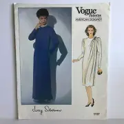 Vogue Patterns 1117 Misses Sz 12 Jerry SIlverman Dress Sewing Pattern FF UNCUT