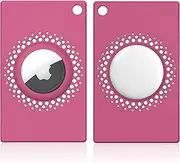 [CITYWAY] 2 Pack Airtag Wallet Holder, Slim Thin Airtag Wallet Card, Credit Card Size Wallet Case Holder for AirTag for Purse, Handbag, Clutch, Wristlet (Pink)