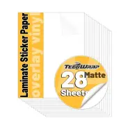 TECKWRAP Self Adhesive Laminating Sheets Clear Sticker Paper for Inkjet Print...