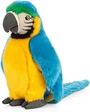 Living Nature Living Nature Soft Toy - Plush Wildlife Animal, Macaw Bird, Parrot Red or Blue (24cm) - Realistic Soft Toys with Educational Fact Tags