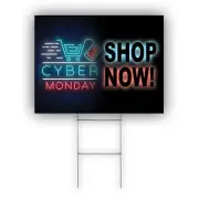 Cyber Monday Sale Shop Now Monday Special Offer Lawn Vinyl Coroplast Yard Sign