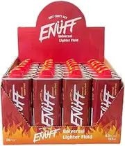 Enuff 24-Pack Universal Lighter Fluid, Portable, 133ml Each – Refill Fuel for Lighters, Camping Stoves, BBQs & More – Lighter Fluid Cans Set – Ideal for Outdoor Use