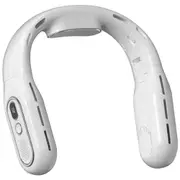 Portable 3000mAh Mini Neck Fan Rechargeable Bladeless Foldable Air Cooling Fan-White