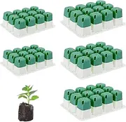 zjhukfmc Seedling Starter Trays, Seedling Pots, 5 x Nursery Germination Sticks for Growing Seedlings, Silicone, Propagator Container with Drainage Holes for Bonsai, Chili