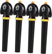 Abaodam 4pcs Carved Tuning Pegs for Violin Replacement Parts Durable String Instrument Accessories for Violin Enthusiasts Smooth Finish Easy Installation