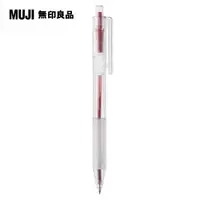 在飛比找PChome24h購物優惠-【MUJI 無印良品】透明管原子筆/0.7mm/紅