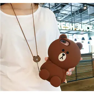 【限時特賣】line 熊大Brown iphone手機殼 保護殼 保護套 手機套 軟殼 防摔 軟殼 矽膠 搭配同款掛繩