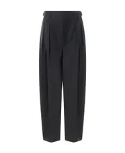 Lemaire Pleated Tapered-Leg Trousers Gray