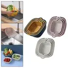 Colander Vegetable Washing Basket Sifters Rice Washer Strainer Bowl for Meat