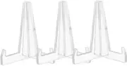 3Pcs Transparent Acrylic Display Holder for Cups and Plates Elegant Decorative Stand for Artwork and Tableware Card Stand for Home Decoration and