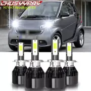 FOR Smart Fortwo 2008-2015 - Front LED Headlight 4X Bulbs High-Low beam 6000K (for: Smart)