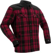 Richa Wisconsin waterproof Motorcycle Shirt, black-red, Size S for Men Black Red
